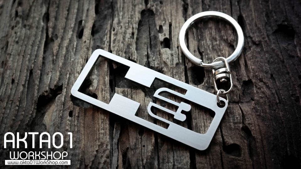 Stainless Steel Keychain Laser Cut Car Body Design Key Ring fit Hummer H3 